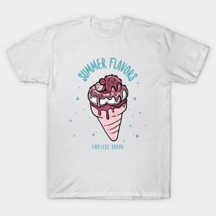 Summer flavors endless savor ice cream T-Shirt